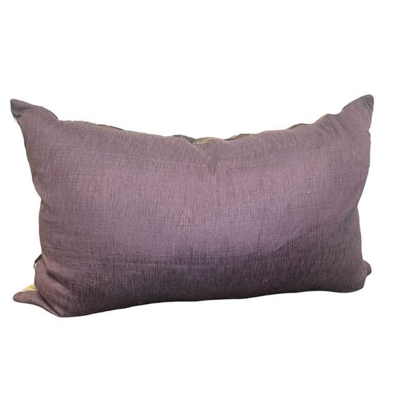 Ornate Brown and Black Accent Pillow with Symmetrical Motifs - Picture 5 of 7